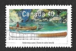 Sellos de America - Canad� -  1320 - Canoa de Cedro Tira