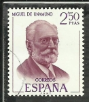 Stamps Spain -  Miguel de Unamuno