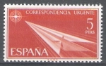Stamps Spain -  Alegoria . Avión de papel.