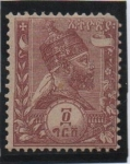 Sellos de Africa - Etiopa -  Menelik II