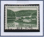 Stamps : Europe : Finland :  Farm on Lake Shore