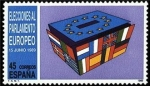 Stamps Spain -  ESPAÑA 1989 3015 Sello Nuevo Elecciones al Parlamento Europeo Urna con Banderas Michel2894 Scott2603