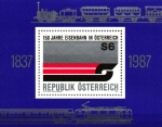 Stamps Austria -  150 aniv. Ferrocarriles