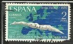 Stamps Spain -  XII Campeonatos Europeos de Natacion