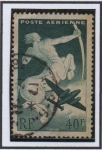 Stamps France -  Centauro y Avion