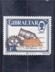 Sellos de Europa - Gibraltar -  cañon