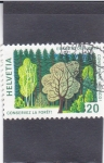Stamps Switzerland -  conservación forestal