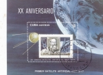 Stamps Cuba -  XX ANIVER. PRIMER SATÉLITE ARTIFICIAL