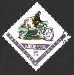 Stamps Hungary -  1481 - Motociclista de Carreras