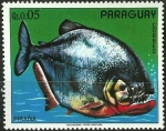Stamps : America : Paraguay :  Piraña
