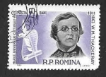Stamps Romania -  1562 - William Makepeace Thackeray 
