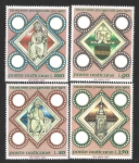 Stamps : Europe : Vatican_City :  541 a 544 - Milenario de la Sede Episcopal Latina de Praga