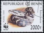 Sellos de Africa - Benin -  Serpiente Piton