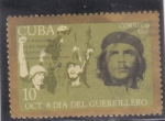 Sellos de America - Cuba -  Día del guerrillero 