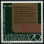 Sellos de Europa - Liechtenstein -  50 aniversario nueva Constitución