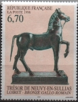 Stamps France -  Bronce Estatua d' Caballo