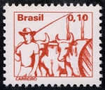Sellos de America - Brasil -  Carretero