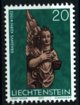 Stamps Liechtenstein -  serie- Esculturas barrocas Erasmus