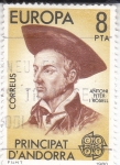 Stamps Andorra -  Antoni Fiter i Rosell CEPT
