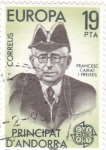 Stamps Andorra -  Francesc Cairay i Freixes CEPT
