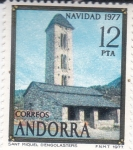 Stamps Andorra -  NAVIDAD'77 Sant Miquel D'Engolasters