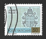 Stamps Vatican City -  694 - Viajes del Papa Juan Pablo II