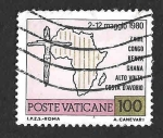 Stamps Vatican City -  695 - Viajes del Papa Juan Pablo II