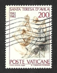 Stamps Vatican City -  710 - IV Centenario de la Muerte de Santa Teresa de Ávila
