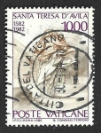 Sellos de Europa - Vaticano -  712 - IV Centenario de la Muerte de Santa Teresa de Ávila