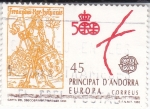 Stamps Andorra -  Carta del descubrimiento CEPT