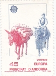 Stamps Andorra -  transporte pesado en caballerías CEPT
