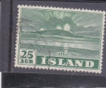 Stamps : Europe : Iceland :  Erupción Hekla1947