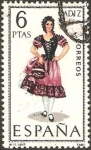 Stamps Spain -  1777 - trajes típicos españoles, cadiz