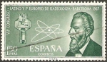 Sellos de Europa - Espa�a -  1790 - VII Congreso Latino y I Europeo de Radiología en Barcelona, Wilhelm Conrad Roentgen