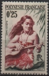 Stamps France -  Mujer con guitarra en la Playa