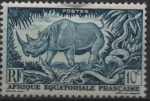 Stamps France -  Reinoceronte