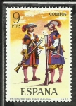 Stamps Spain -  Mosquetero Terco Morados viejo