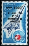 Stamps : Africa : Gabon :  1º vuelo del Concorde