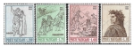 Stamps Vatican City -  410-413 - VII Centenario del Nacimiento de Dante Alighieri