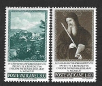 Stamps Vatican City -  414-415 - Proclamación de San Benito como Patrón de Europa