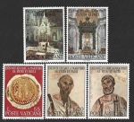 Stamps Vatican City -  448-452 - 1900 Aniversario del Martirio de los Apóstoles Pedro y Pablo
