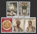 Sellos de Europa - Vaticano -  448-452 - 1900 Aniversario del Martirio de los Apóstoles Pedro y Pablo