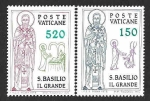 Sellos de Europa - Vaticano -  652-653 - 1600 Años de la Muerte de San Basilio El Grande