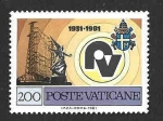 Sellos de Europa - Vaticano -  683 - L Aniversario de Radio Vaticano