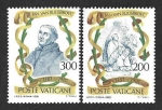 Sellos de Europa - Vaticano -  692-693 - VI Centenario de la Muerte del Monje Jan van Ruusbroec