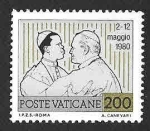 Stamps Vatican City -  698 - Viajes del Papa Juan Pablo II