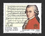 Sellos de Europa - Vaticano -  1329 - 250 Aniversario del Nacimiento de Wolfgang Amadeus Mozart