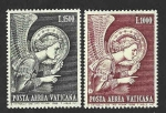 Stamps Vatican City -  C53-C54 - La anunciación de Fray Angélico.