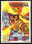 Stamps Spain -  ESPAÑA 1990 3047 Sello Nuevo Mirando hacia el 92 Diseño Infantil ganador concurso Filatelico Escolar