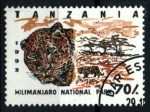 Stamps Tanzania -  serie- Parques Nacionales